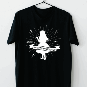 T-Shirt (100% Cotton) schwarz mit weißem Bandlogo (Größe L)